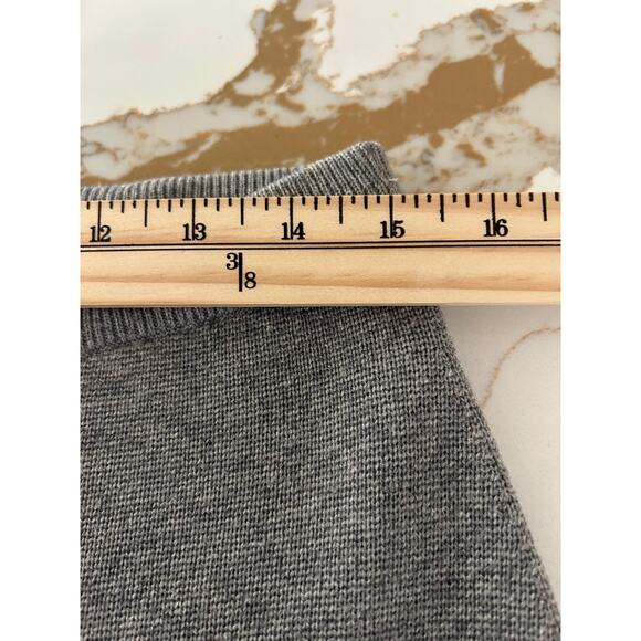 Henri Bendel New York Pull-on Drawstring Pants Silk Cashmere SZM Wide Leg Grey - Picture 8 of 9